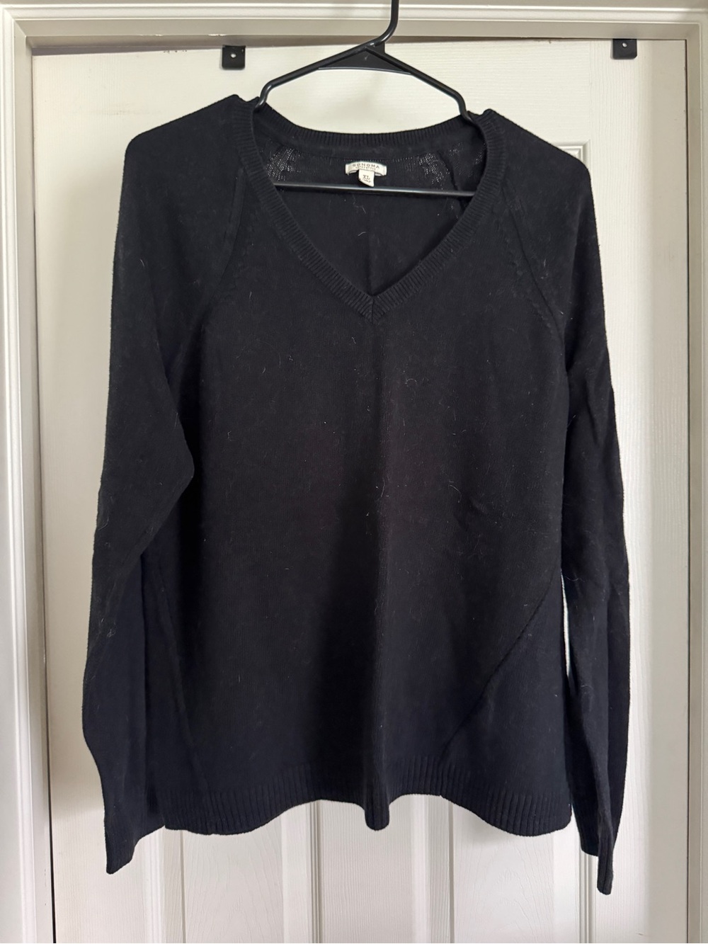 Sonoma Black V-Neck Knit Sweater